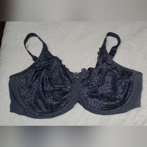 Elegant Lace Underwire Bra - Grey